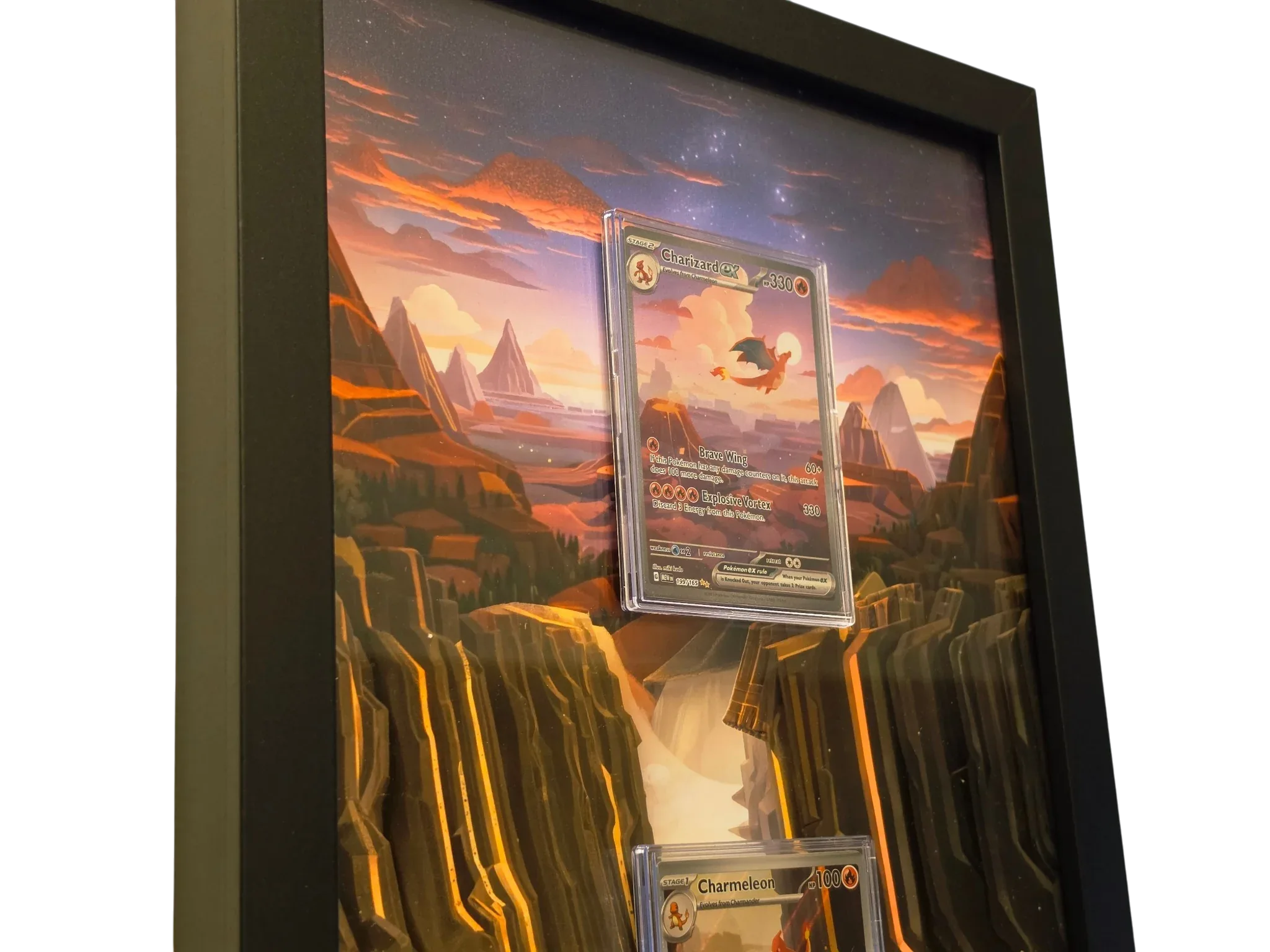 Pokemon 151 Charizard Evolution Extended Art Frame – Gem Mint Gallery